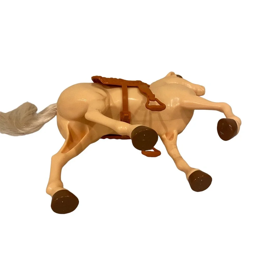 Barbie Blonde Riding Horse‎ w/Brown Saddle